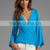 Open Shoulder Wrap Front Top thumbnail-1