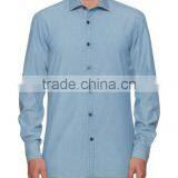 High Quality Men's Washed Denim Long Sleeves Shirt thumbnail-4