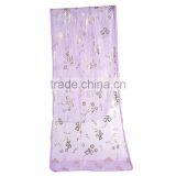 Imitation Silk Scarves & Wraps Rectangle Golden Purple Flower Scarf 2017 thumbnail-1