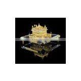 India 24K Gold Plated Crystal Golden Temple Model Sikh Religious Souvenir Gift thumbnail-1