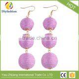 New Hot Ball Layer Color Wedding Statement Earrings For Women Fashion Jewelry Drop Dangle Earrings thumbnail-5