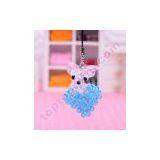 4mm Bicone Crystal Beaded Lucky Charm With Heart thumbnail-1