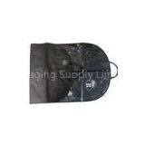 Raque Black 75g Unwoven Fabric PVC Cover Suit Garment Bag With Leather Handle, White Logo thumbnail-1