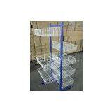 5 Tier Wire Slipper Shop Display Stands With Double Side Basket thumbnail-1