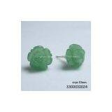 ear stud fashion jewelry aventurine stud earring