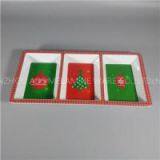 Three Compartment Rectangular Melamine Divided Tray thumbnail-1