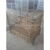 Metal Foldable Wire Mesh Container Collapsible Wire Container thumbnail-3