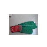 Green Latex Coated Gloves ,greeen Knit Wrist ,open Back thumbnail-1