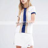 Bulk Wholesale Clothing Custom Women Top White T-shirts Curved Hem Tee Shirt thumbnail-2