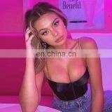 Women Sexy Clubwear Hollow Out Red Black White Metal Chain Adjustable Lace Up Sleeveless Crop Top Tank Tops Tees Camisole thumbnail-4