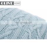 High Quality Home Decorative Light Blue Cushion Cover With Jacquard Cable Knit thumbnail-6