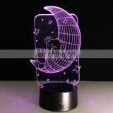 Moon 3D Night Light Acrylic Lamp LED Home Decoration Table Touch Switch Gift thumbnail-5