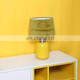 Japan Modern Matt Yellow Ceramic Base Custom Cheap Bedside Unique Desk Lamps for Hotel Home thumbnail-4