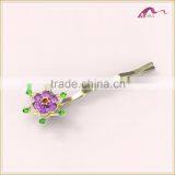 Fashion Colored Crystal Flower Hair Bobby Pins For Kids Accessories thumbnail-1