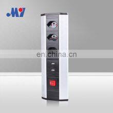 Swiss Type 3 Ways Pop up Power Corner Socket With Usb Charger