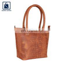 Manufacturer of Zip Closure Type and Cotton Lining Material Women Genuine Leather Handbag thumbnail-3