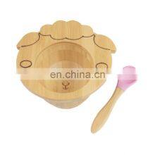 Eco-friendly Wood Bamboo Baby Bowl Plate Custom Stay Put Suction Baby Feeding Bowl With Suction Base thumbnail-5