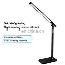 Hot Selling USB Charging Port Adjustable Swing-Arm Lamp LED Desk Lamp With Wireless Charging For Wholesales LED Desk Lamp thumbnail-3