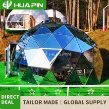 Bestsell in North America Glamping Glass Dome Glass Roof Aluminium Structure Geodesic Dome House Party Dome Tent thumbnail-1