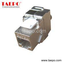 180 Degree CAT6A 8P8C RJ45 STP Shielded Keystone Modular Jack From China Factory TAEPO