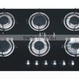 Six Burner Stainless Steel Gas Hob