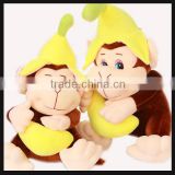 plush toy monkey with banana