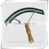 Metal Sweat Scraper With Wooden Handle for Grooming thumbnail-1