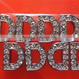 Beautiful 10mm Letters Slide Rhinestone Zinc Alloy Alphabets thumbnail-3