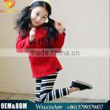 2015 Wholesale Clothing 2pcs Sets Clothing for Children Christmas Tight Leggings With T-shirt Sets Autumn Girls Clothing Sets thumbnail-1