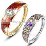 Purple Crystal 18k Gold Plus Size Bangle Jewelry Bangle thumbnail-1