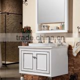 The crystal of love style solid wood bathroom cabinet