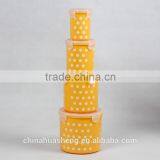 PP Food Grade Round Shape Storage Container Set BPA Free Polka Dot Food Container Lunch Box Set of 4 thumbnail-5
