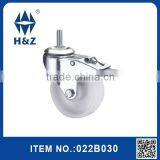 White Steel Castor Wheels