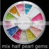 Rrhinestone Nail Art Nai Beauty Nail Decoration Fake Pearl Nails Mixed Color thumbnail-1