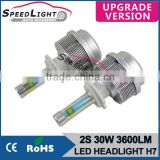 Top Brightness 30W 3600LM 2S H4 H7 H9 H11 LED Headlight Replace Halogen Bulb