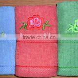 Solid Color Dobby Border Cheap Face Flower Embroidery Towels,towel Embroidery thumbnail-5