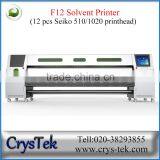 3.2m F12 Indoor Outdoor Inkjet Printer/12 Pcs SPT 510-1020 Printing Machine
