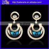 Cheap Blue Crystal Indian Style Drop Earrings Jewelry Wholesale thumbnail-6