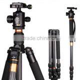 Q476 Carbon Fiber 1550mm Gimbal Panorama and Portable 1.29KG Digital & DSLR Camera Tripod 2016 New Photographic Tripod Q666C Quality Choice thumbnail-2