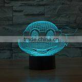 New Teenage Mutant Ninja Turtles Colorful 3D LED Lamp Touch Switch Night Light Gradient Visual Illusion Reading Lamp Holiday thumbnail-4
