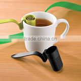 Spoon Shape Plastic Tea Infuser Strainer Herbal Spices Leaf Teaspoon Filter