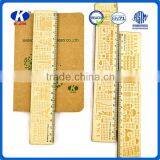 2016manufacturer Custom Full City Printing Wooden Ruler at 19cm for Gifts thumbnail-2