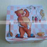 Small Bear Printing Metal Biscute Tin Can