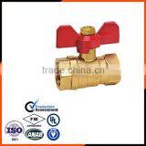 216 Female Thread Butterfly -shaped Brass Ball Valve thumbnail-3