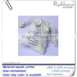 Muslin Jewelry Bag With Drawstring