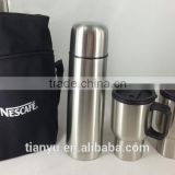 stainless steel vacuum flask gift set 750ml+2*14OZ