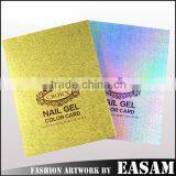 2015 Newest 216 Space Silver PU Leather Nail Art Salon Color Chart Nail Gel Polish Display Book Quality Choice