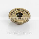 2015 New Design Metal Brass Screw Denim Jeans Button for Jeans
