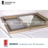 ROGENILAN 88 3 Panels Price of Aluminum Frame Glass Sliding Window With Mosquito Screen thumbnail-3