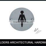 high quanlity 304 stainless steel female toilet sign